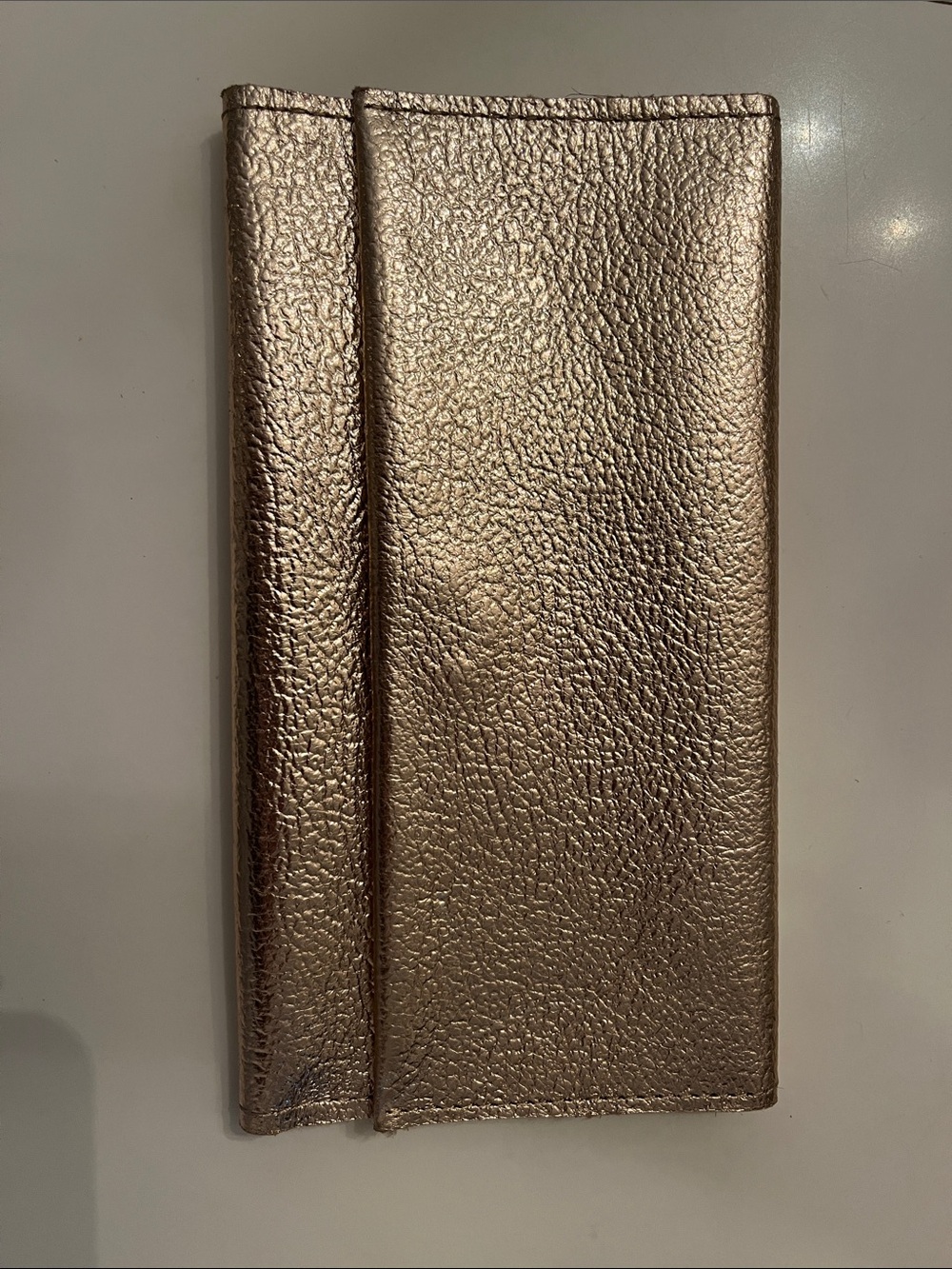 Able Metallic Rose Gold Leather Wallet